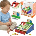 VIGA Pokladna dřevěná se skenerem 18 x 18 x 9 cm – Zboží Dáma