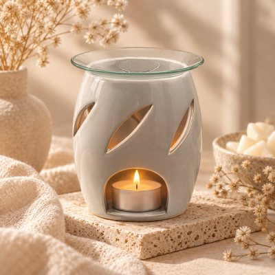 Hanna Maria Therapy aroma lampa se sklem Soudek šedá – Hledejceny.cz