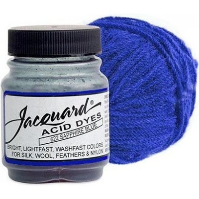 Jacquard Prášková barva na vlnu a hedvábí 14g Safírově modrá – Zboží Mobilmania