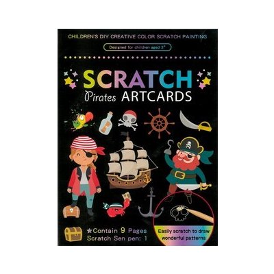 Fandy Obrázek škrabací Mark 9 ks pirát – Zboží Dáma