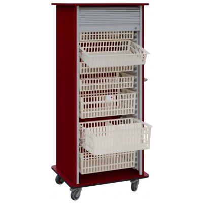 DEXTER 27 ABS vozík boxový, roletový, 1780x780x620 mm, burgundská – Hledejceny.cz
