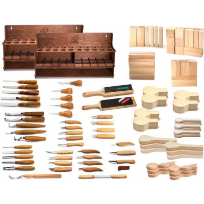 BeaverCraft řezbářská sada Extended Wood Carving Set of Tools and Accessories – Zboží Mobilmania