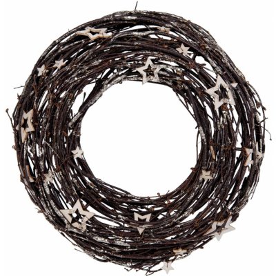 Clayre & Eef Vánoční věnec s hvězdičkami Ø 35 cm – Sleviste.cz