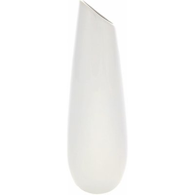 Keramická váza Drop, 7 x 26 x 7 cm, bílá – Zboží Dáma