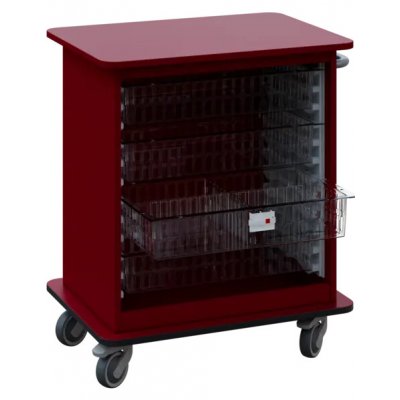 DEXTER 22 TRANSPARENT vozík boxový, otevřený, 880x750x520 mm, burgundská – Hledejceny.cz