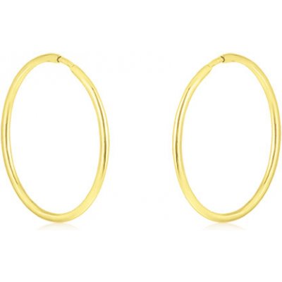 Gemmax Jewelry zlaté Kruhy hladké kulatý profil GLEYN253519 – Zboží Mobilmania