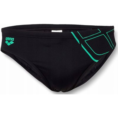 Arena Essentials Brief pánské slip černé zelené – Zboží Mobilmania