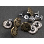 Narážecí knoflík - staromosazná Americanino - průměr 1,7 cm – Zboží Dáma