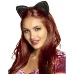 R-kontakt Kočičí uši sametové černé – Zboží Dáma