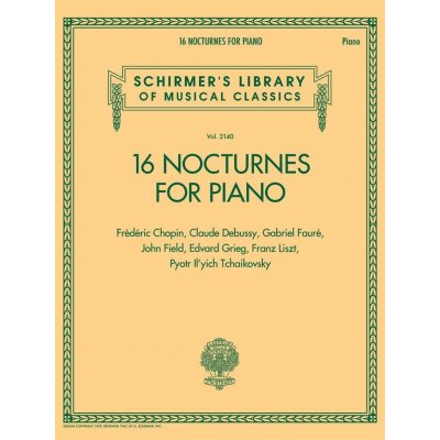 16 Nocturnes for Piano Schirmer Library of Classics Volume 2140 1052763