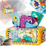 Creative Corner Sorter krabice na kapesníky smyslové montessori plyšová čísla písmena – Zboží Dáma