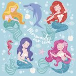 Ubrousky DAISY L Pastel Mermaids – Zboží Dáma