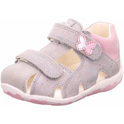 Superfit dětské sandály 1-609041-2510 Fanni šedá/růžová – Zboží Mobilmania
