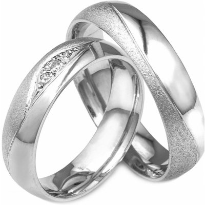 Aumanti Snubní prsteny 7 Stříbro bílá – Zboží Mobilmania