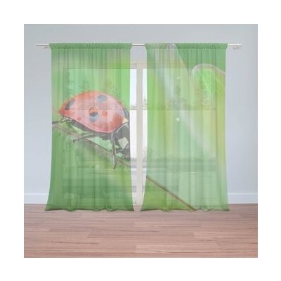 Sablio Záclony Beruška na listě: 2ks 150x250cm – Hledejceny.cz