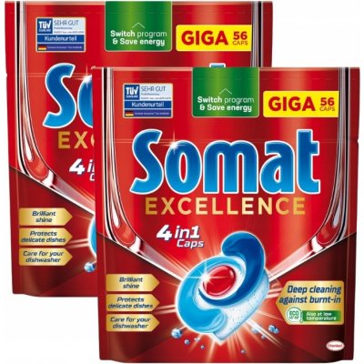 Somat Excellence Tablety do myčky 4v1 2 x 56 ks – Zbozi.Blesk.cz