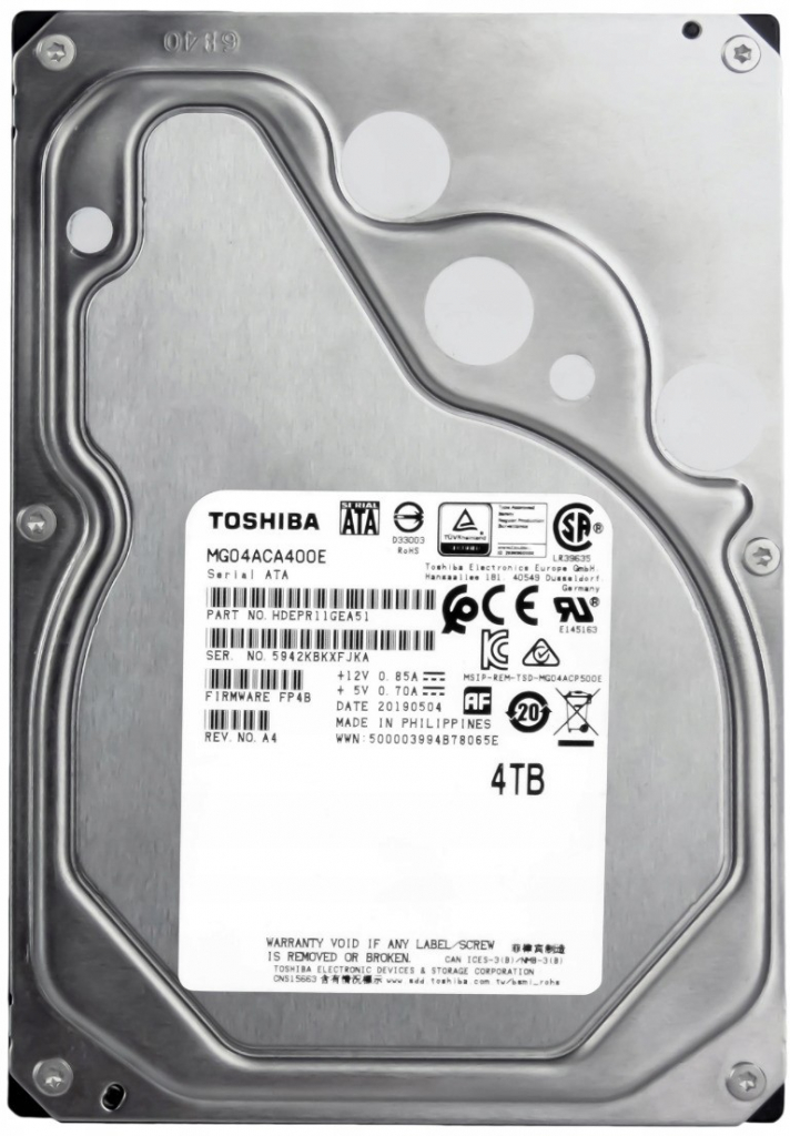 Toshiba MG Series 4TB, MG04ACA400E