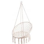 KIK KX7629 Houpací křeslo Čapí hnízdo s opěradlem ecru 80cm – Zbozi.Blesk.cz