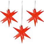 HGD LED závěsná dekorace se 3 hvězdami o průměru 12 cm červené pro venkovní použ – Hledejceny.cz