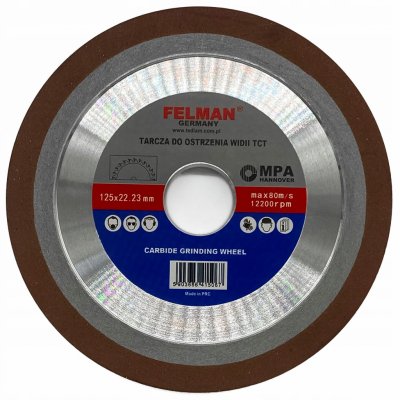 DIAMANTOVÝ KOTOUČ VYPUKLÝ PRO BROUŠENÍ PILOVÝCH KOTOUČŮ S VĚNCEM Z TVRDOKOVU (WIDIA) 125mm – Sleviste.cz