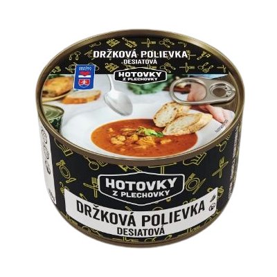 Hotovky z plechovky - Dršťková polévka - Velikost 1200g – Zboží Dáma