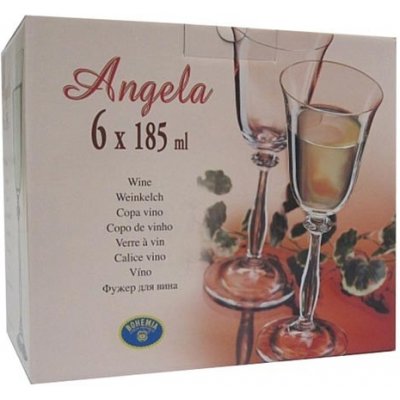Crystalex Sklenice na víno ANGELA 185ml 6ks – Zboží Dáma