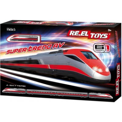 RE.EL Toys sada Super treno AV na baterie délka soupravy 62 cm 6 variant sestavení. – Zboží Dáma