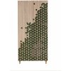 Šatní skříň Hanah Home Kikos III 90 cm dub sonoma/zelená
