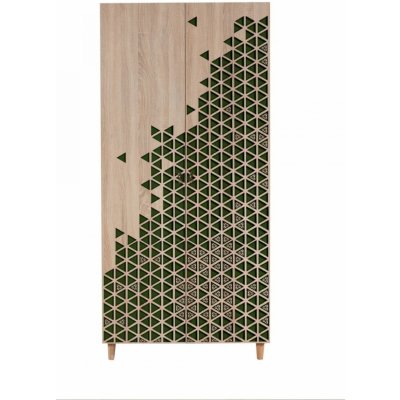 Hanah Home Kikos III 90 cm dub sonoma/zelená – Zboží Dáma