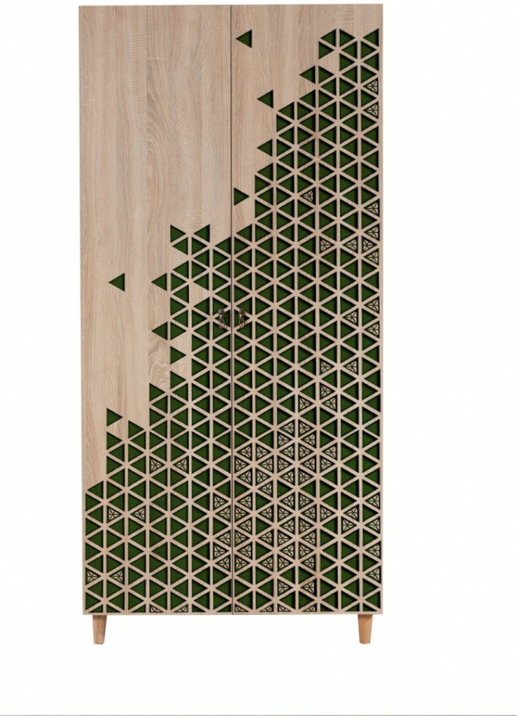 Hanah Home Kikos III 90 cm dub sonoma/zelená