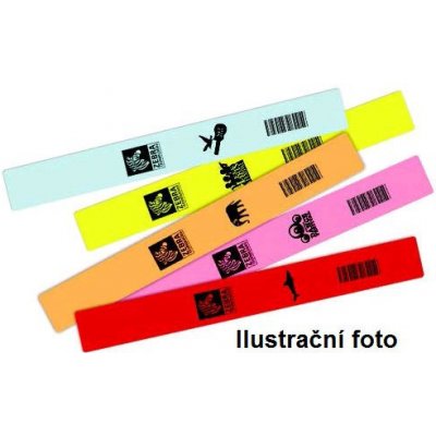 Zebra Z-Band Fun náramkové pásky, DT, 25 mm x 254 mm, 4 x 350ks, červená – Zboží Živě