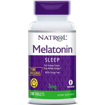 Natrol Melatonin 3 mg, postupné uvolňování, 100 tablet
