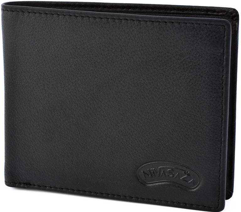 Nivasaža pánská kožená peněženka N59 CLN B černá