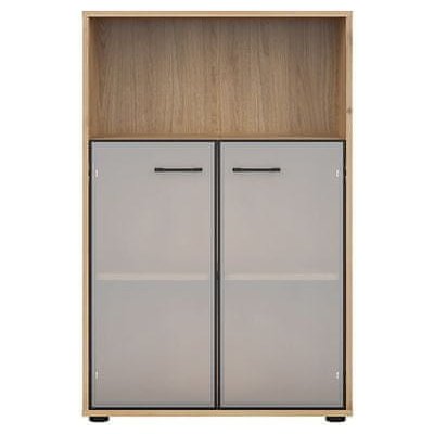 SPACE OFFICE vitrína REG2W/120, dub artisan/černý mat – Hledejceny.cz