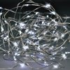 Vánoční osvětlení Solight vánoční řetěz stříbrný 100x mini LED 10m 3 x AA studené světlo 1V54-W