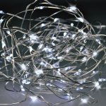 Solight vánoční řetěz stříbrný 100x mini LED 10m 3 x AA studené světlo 1V54-W – Zboží Mobilmania
