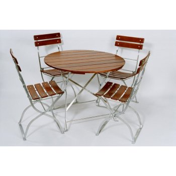 Kovaltos Zahradní set 1x kulatý stůl Klasik 4x židle Arnika