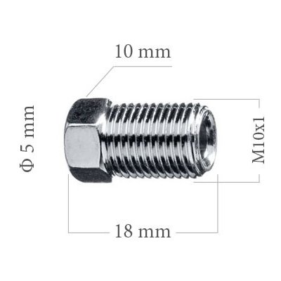 WP Koncovka brzdové trubky 5mm M10x1 10x18mm | Zboží Auto