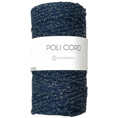 SZNURKOWO POLI CORD GLITTER plochá šňůra 5 mm / Modrý safír -stříbrná – Hledejceny.cz