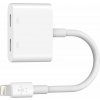 Adaptér a redukce k mobilu Belkin adaptér se dvěma lightning konektory pro nabíjení a poslech hudby současně pro Apple iPhone