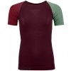 Dámské sportovní tričko Ortovox dámske 120 Competition Light Short Sleeve W dark wine