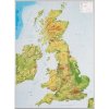 Nástěnné mapy Georelief Velká Británie a Irsko - plastická mapa 80 x 60 cm Varianta: bez rámu, Provedení: plastická mapa