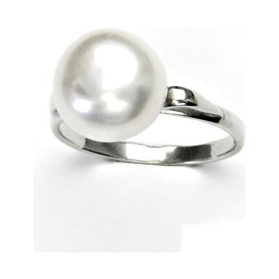 Čištín Stříbrný prstýnek přírodní perla bílá velká T 1510 – Zboží Mobilmania