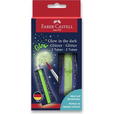 Faber-Castell Třpytky Glow in the dark 12 ml, 2 ks 125092 – Zbozi.Blesk.cz