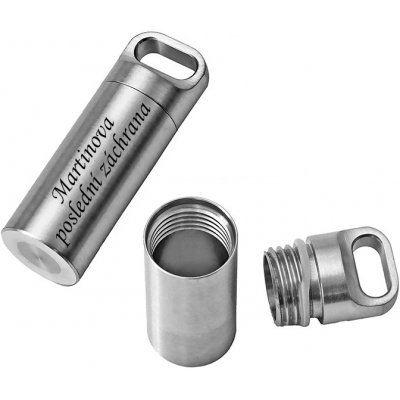 Přívěsek na klíče vodotěsné nerezové pouzdro na léky masivní provedení AE 728409 – Hledejceny.cz