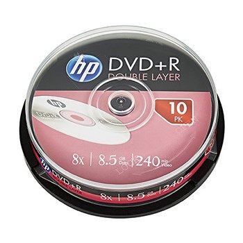 1/2 HP DVD+R 8,5GB 8x, cakebox, 10ks (DRE00060-3)