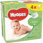 Huggies Natural Care dětské vlhčené ubrousky Quatro Pack 4 x 56 ks – Hledejceny.cz