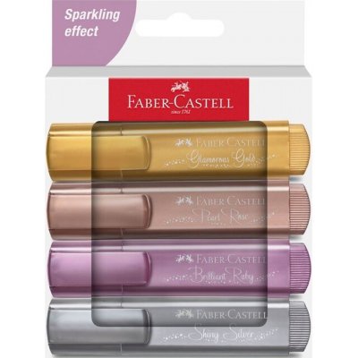 Faber Castell Textliner 1546 4 ks Metallic – Zboží Mobilmania