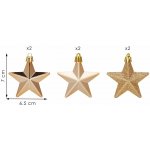 SPRINGOS Hvězdičky zlaté sada 6ks vánoční ozdoby CA1149-XG – Sleviste.cz