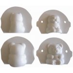 REPROPLAST Formičky medvídek a kočička, 4x3cm, plast – Sleviste.cz